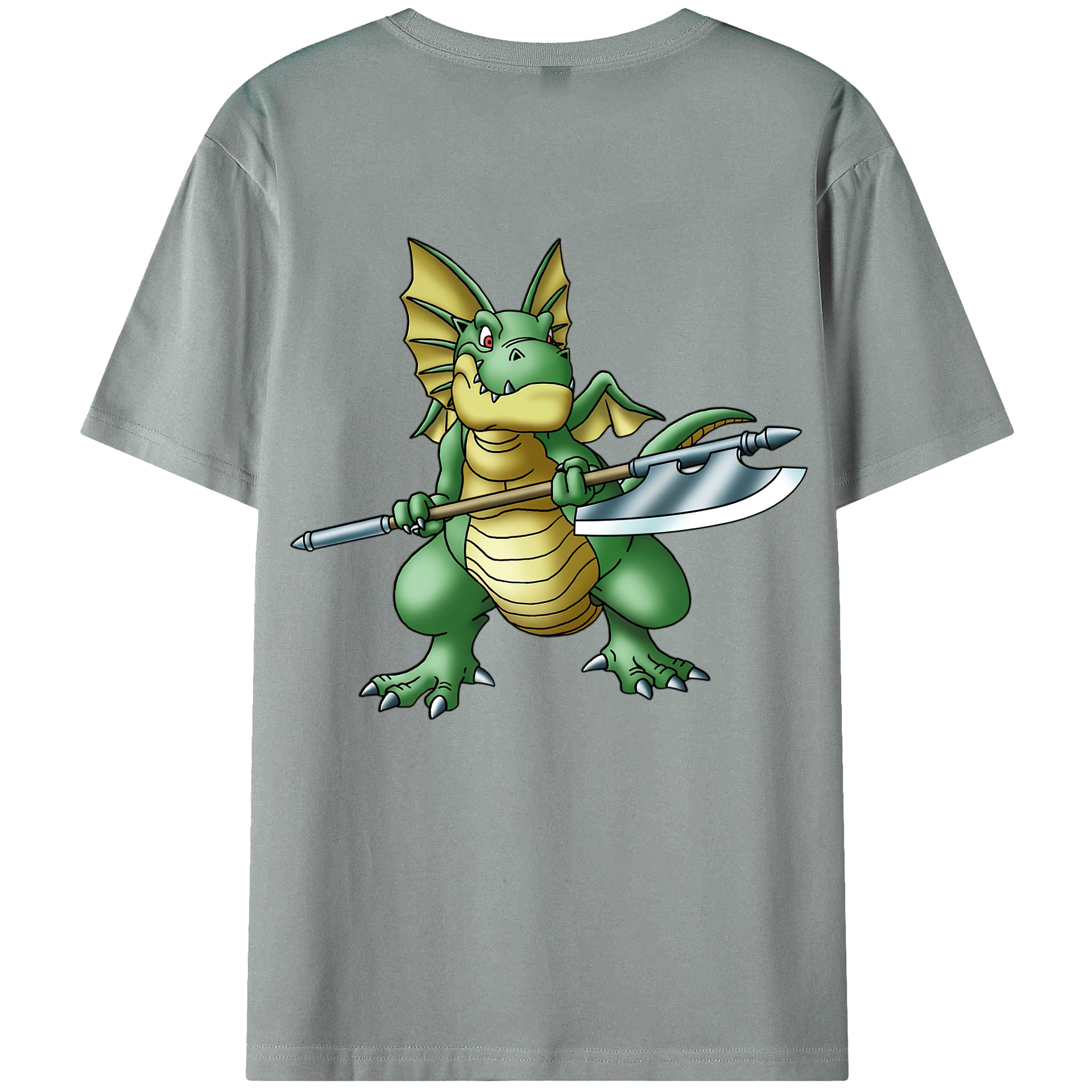 （画像用） ドラゴンクエスト Doragon Kuesuto Dragon Quest 綿100％ メンズ半袖Tシャツ（バックプリント） 通気性